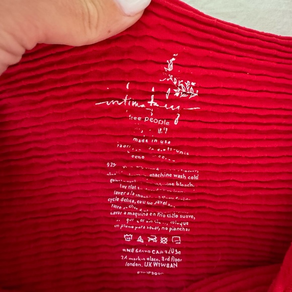 Free people red smocked going out top! - Picture 3 of 3